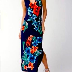 Tommy Bahama floral blouson maxi dress